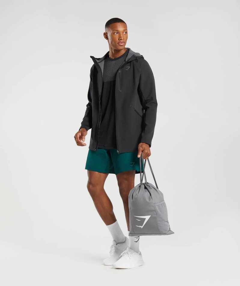 Men's Gymshark Apex Jackets Black | CA 017D63